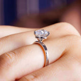 Pear Solitaire Ring