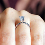 Pear Solitaire Ring