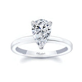 Pear Solitaire Ring