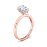 Hidden Halo Pear Engagement Ring