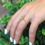 Hidden Halo Pear Engagement Ring