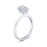 Hidden Halo Pear Engagement Ring
