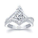 3 Carat Marquise Moissanite Ring Set