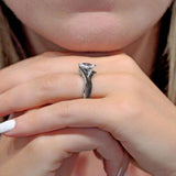 1 Carat Marquise Black Diamond Accent Moissanite Ring Set