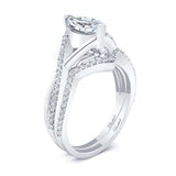 1 Carat Marquise Diamond Ring Set