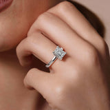 Emerald Cut Lab Grown Diamond Solitaire Engagement Ring