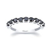 0.90 Carat Black Diamond Half Eternity Band