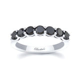 1.05 Carat Black Diamond Half Eternity Band