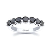 1.4 Carat Black Diamond Half Eternity Band