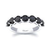 2.1 Carat Black Diamond Half Eternity Band