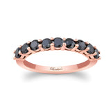 0.90 Carat Black Diamond Half Eternity Band