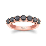 1.4 Carat Black Diamond Half Eternity Band