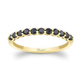 0.44 Carat Black Diamond Half Eternity Band