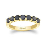 1.05 Carat Black Diamond Half Eternity Band