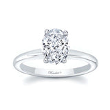 1 Carat Oval Solitaire Moissanite Ring