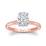 1 Carat Oval Solitaire Moissanite Ring