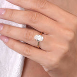 1 Carat Oval Solitaire Moissanite Ring