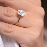 1 Carat Oval Solitaire Moissanite Ring