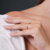 1 Carat Oval Solitaire Moissanite Ring