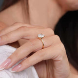 1 Carat Oval Solitaire Moissanite Ring