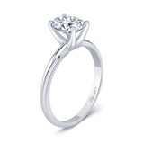 1 Carat Oval Solitaire Moissanite Ring