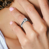 Moissanite Vintage Ring With Black Diamonds