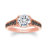 Moissanite Vintage Ring With Black Diamonds