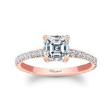 Asscher Moissanite Ring