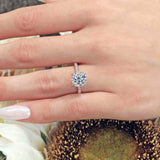 3 Carat Diamond Halo Engagement Ring