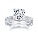 3 Carat Moissanite Halo Wedding Set