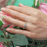 Moissanite Halo Wedding Set