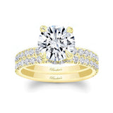 3 Carat Moissanite Halo Wedding Set