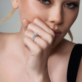 Diamond Halo Wedding Set