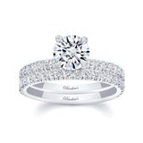 Moissanite Halo Wedding Set