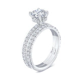 Moissanite Halo Wedding Set