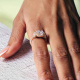 2 Carat Moissanite Cluster Ring