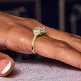 2 Carat Moissanite Cluster Ring