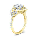 2 Carat Moissanite Cluster Ring