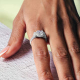 2 Carat Moissanite Cluster Ring