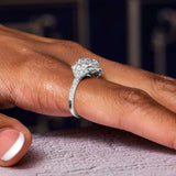 2 Carat Moissanite Cluster Ring