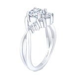 Moissanite Unique Engagement Ring