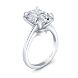 4 Carat Oval Diamond Solitaire Ring