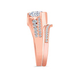 Princess Cut Channel Set Diamond Ring Set