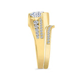 Princess Cut Channel Set Diamond Ring Set
