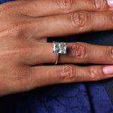 5 Carat Radiant Cut Moissanite Ring