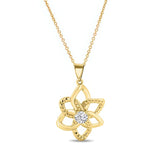 Lab Diamond Flower Necklace