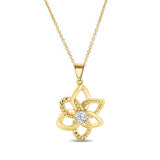 Lab Diamond Flower Necklace