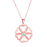 Lab Diamond Intertwined Hearts Necklace
