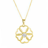 Lab Diamond Intertwined Hearts Necklace