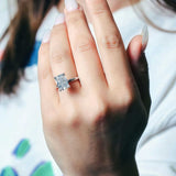 5 Carat Radiant Cut Lab Created Diamond Solitaire Ring